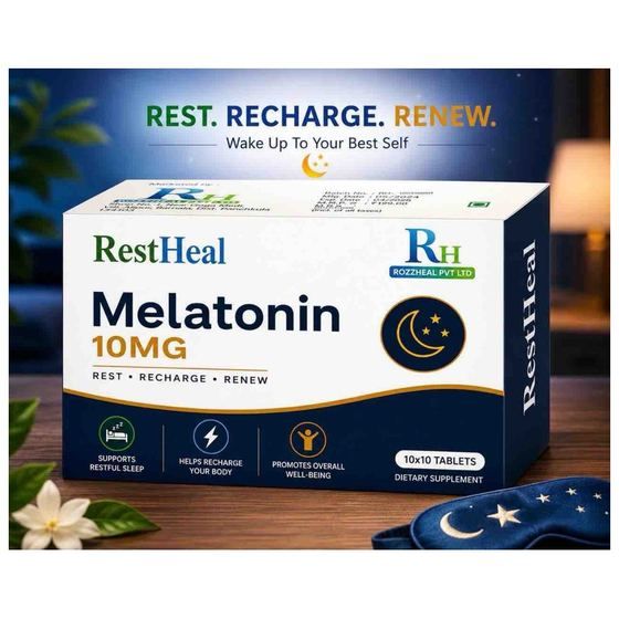 RESTHEAL — Melatonin 10 mg Tablets by Rozzheal Pvt Ltd