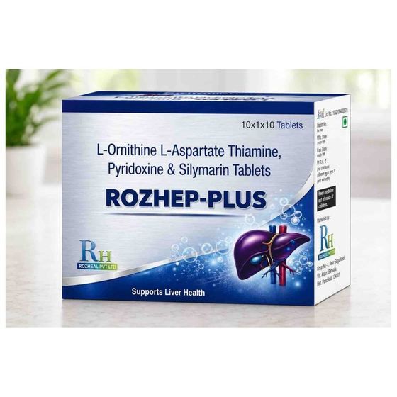 ROZHEP-PLUS — Silymarin, L-Ornithine L-Aspartate, NAC, L-Arginine, Zinc, Vitamins & Minerals Tablets by Rozzheal Pvt Ltd